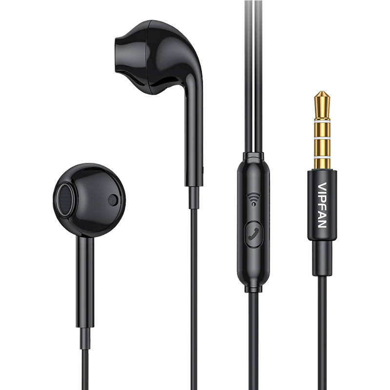 Žičane in-ear slušalice Vipfan M15, 3.5mm jack, 1m (crne)