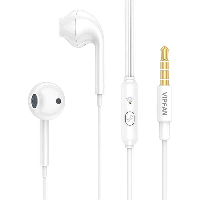 Žičane in-ear slušalice Vipfan M15, 3.5mm jack, 1m (bijele)