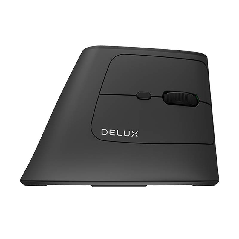 Bežični ergonomski miš Delux MV6 DB BT+2.4G (crni)