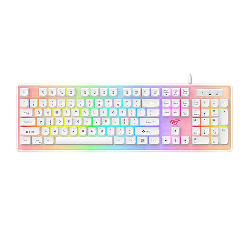 Gaming tipkovnica Havit KB876L RGB (bijela)