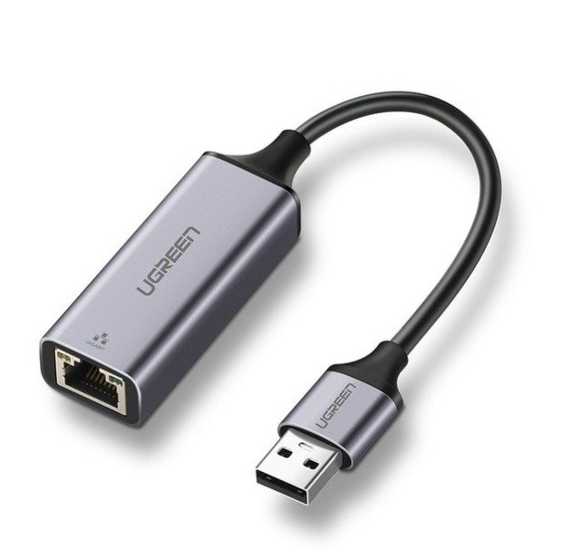 Vanjski adapter UGREEN Gigabit Ethernet USB 3.0 (sivo)