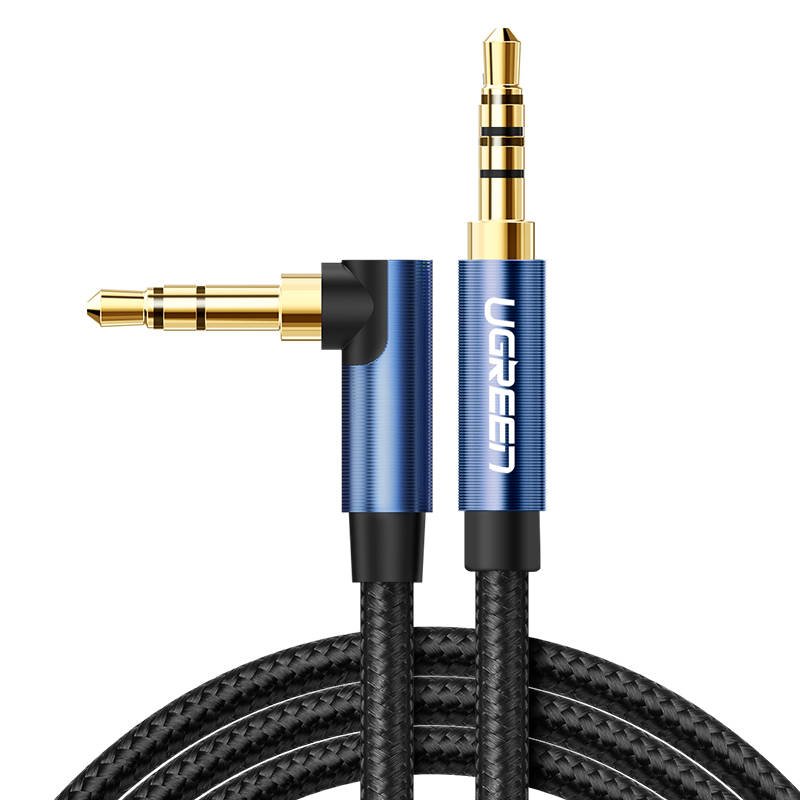 UGREEN mini jack 3,5mm AUX kabel 1m (crni) (paket od 5 komada)