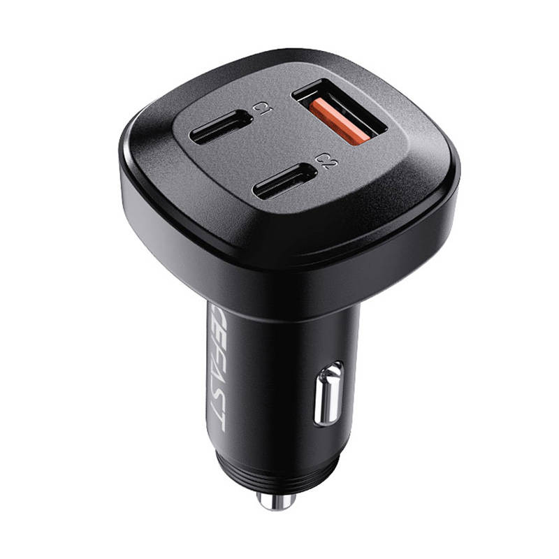 Auto punjač Acefast B3, 66W, 2x USB-C + USB (crni)