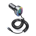 Auto punjač Joyroom JR-CL19, 2x USB + 2x USB-C, 60W + USB-C kabel (crni)