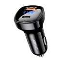 Auto punjač Acefast B4, 66W, USB-C + USB, sa zaslonom (crni)