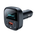 Auto punjač Acefast B5, 101W, 2x USB-C + USB, OLED (crni)