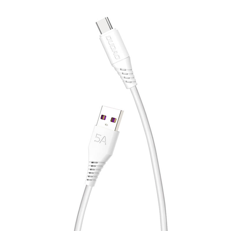 USB-C kabel Dudao L2T, 5A, 1m (bijeli)