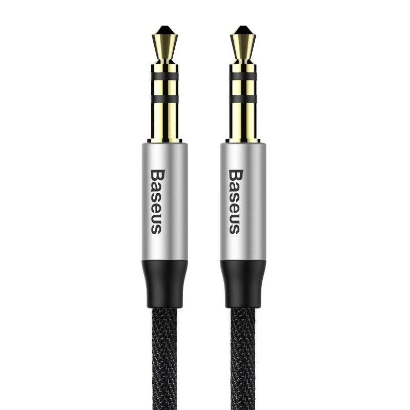 Baseus Yiven audio kabel mini jack 3,5mm AUX, 1m (crna+srebrna) (paket od 5 komada)