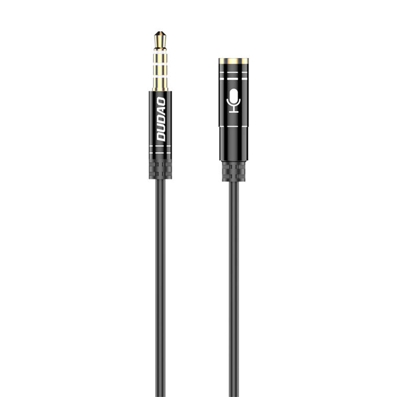 Audio produžni kabel Dudao L11S 3,5 mm AUX, 1 m (crni)