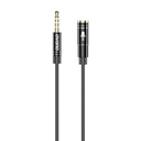 Audio produžni kabel Dudao L11S 3,5 mm AUX, 1 m (crni)