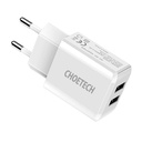 Punjač Choetech C0030, 2A, 2x USB (bijeli)