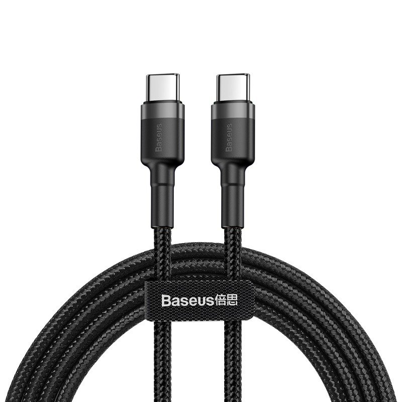 Baseus Cafule kabel USB-C PD 2.0 QC 3.0 60W 1m (crna+siva)