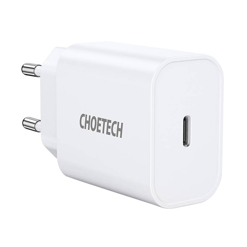 Mrežni punjač Choetech Q5004 EU USB-C, 20W (bijeli) (paket od 5 komada)