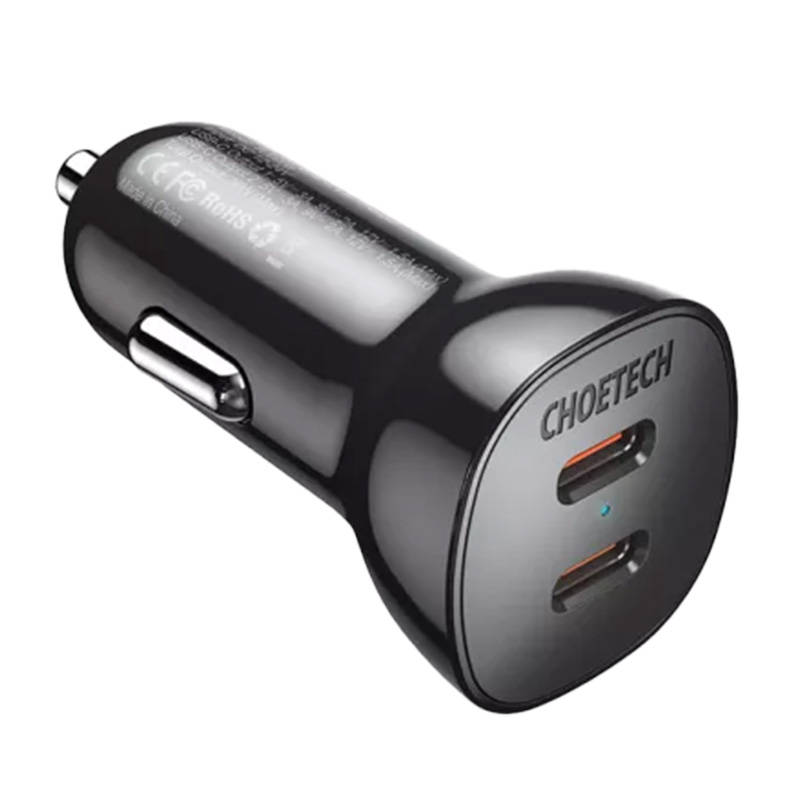 Auto punjač Choetech TC0008 40W 2x USB-C