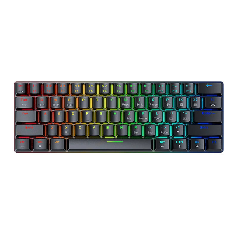 Bežična gaming tipkovnica, mehanička BlitzWolf BW-KB0, crveni prekidač, RGB (crna)