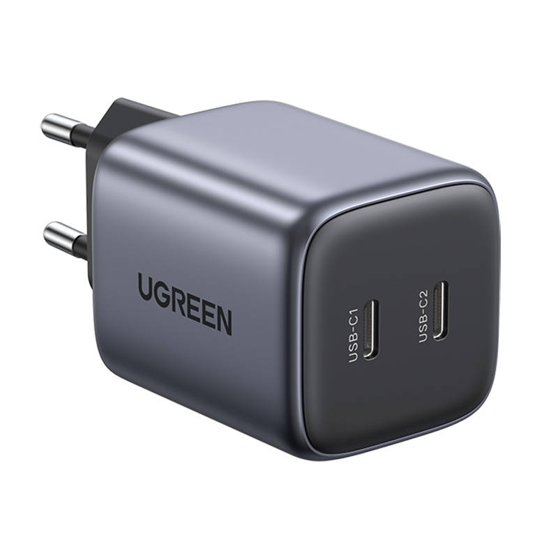 Punjač UGREEN CD294, 2x USB-C, GaN, PD3.0, QC4.0, 45W (siva)