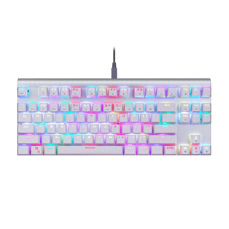 Mehanička gaming tipkovnica Motospeed CK101 RGB (bijela)