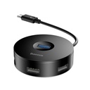 Baseus Hub 4in1 USB-C na USB 3.0 + 3x USB 2.0 15 cm (crni)