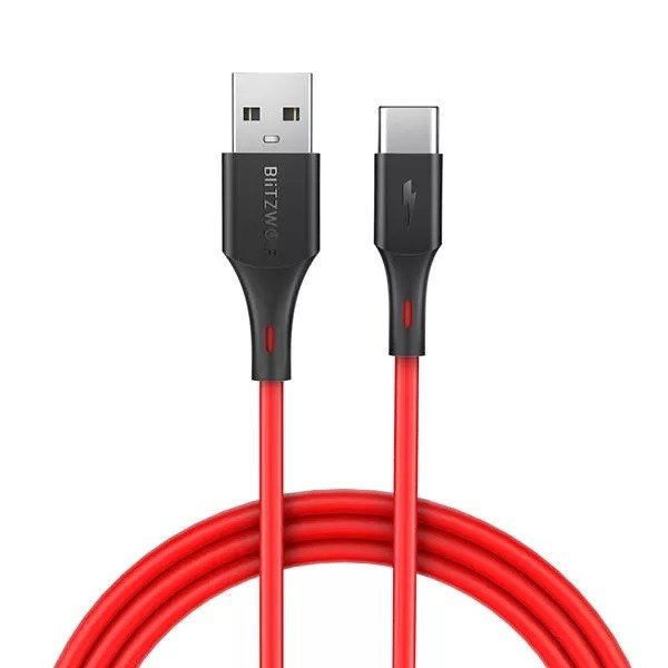 USB-C kabel BlitzWolf BW-TC15 3A 1.8m (crveni) (paket od 5 komada)