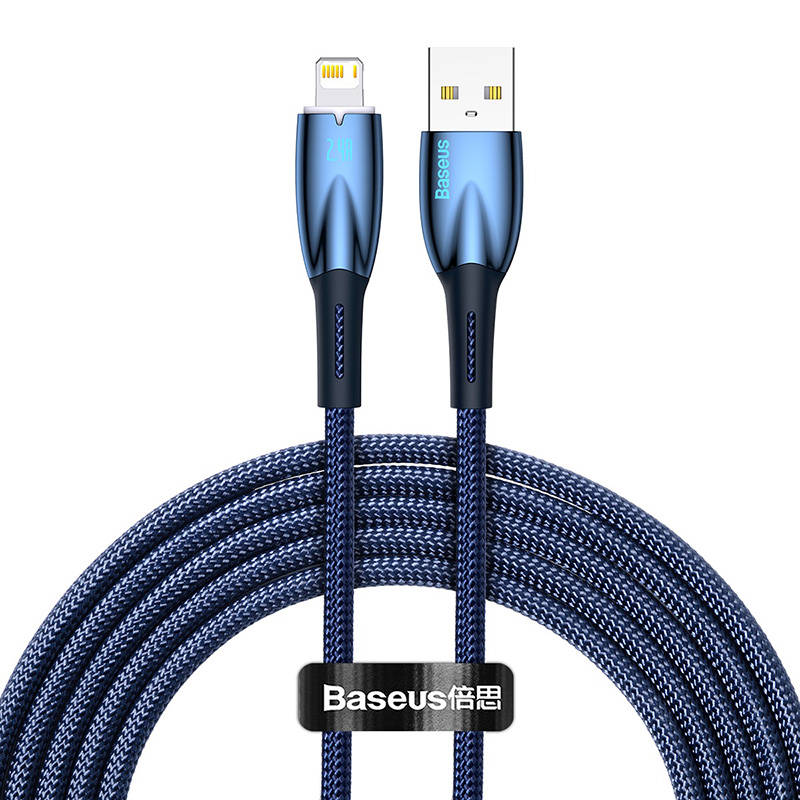 USB kabel za Lightning Baseus Glimmer Series, 2.4A, 2m (plavi)