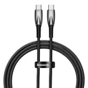 USB-C kabel za USB-C Baseus Glimmer Series, 100 W, 1 m (crni) (paket od 5 komada)
