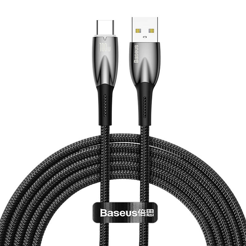 USB kabel za USB-C Baseus Glimmer Series, 100W, 2m (crni)