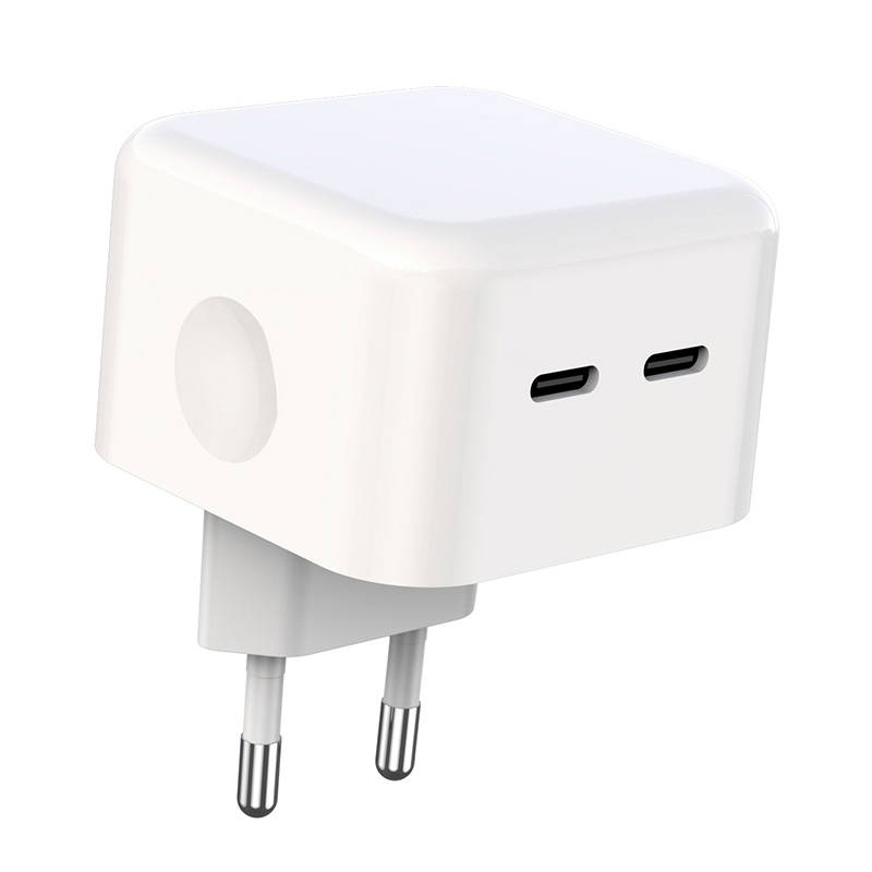 Zidni punjač XO L102, 2x USB-C, 35W (bijeli)