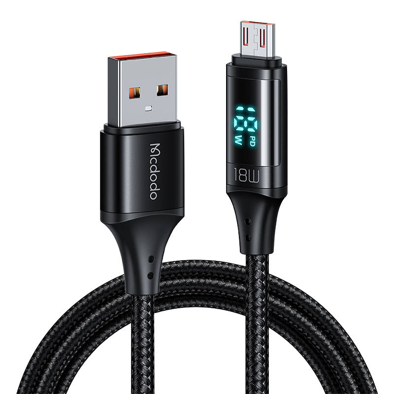 Kabel Mcdodo CA-1070 USB na Micro USB, 3A, 1.2m (crni) (paket od 5 komada)