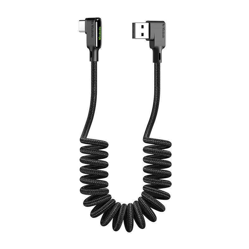 USB na USB-C kabel, Mcdodo CA-7310, kutni, 1,8 m (crni)