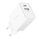 Zidni punjač Romoss AC30T USB + USB-C 30W (bijeli)