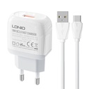 Zidni punjač LDNIO A1307Q 18W + USB-C kabel