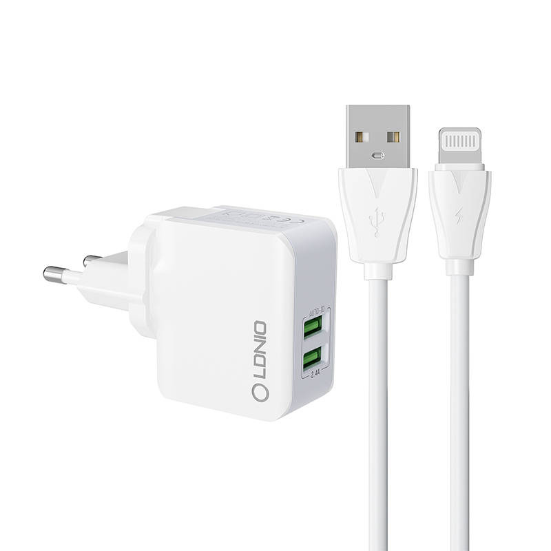 Zidni punjač LDNIO A2203 2USB + Lightning kabel