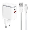 Zidni punjač LDNIO A2423C USB, USB-C + USB-C kabel