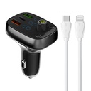 LDNIO Bluetooth C704Q 2USB, USB-C odašiljač FM + USB-C - Lightning kabel