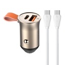 LDNIO C509Q USB, USB-C 30W auto punjač + USB-C - USB-C kabel