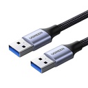 USB3.0 kabel muški USB-A na muški USB-A UGREEN 2A, 0,5 m (crni) (paket od 5 komada)