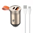 LDNIO C509Q USB, USB-C 30W auto punjač + MicroUSB kabel Kabel