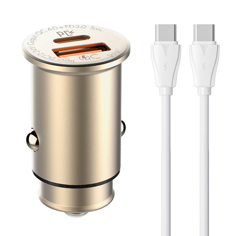 LDNIO C506Q USB, USB-C auto punjač + USB-C - USB-C kabel