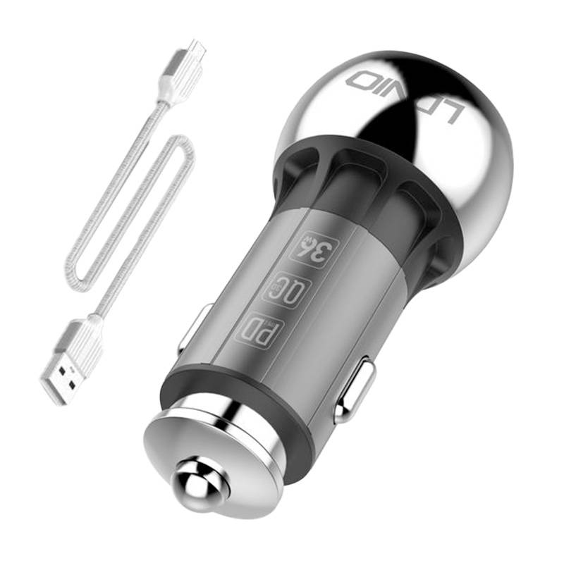 LDNIO C1 USB, USB-C auto punjač + MicroUSB kabel