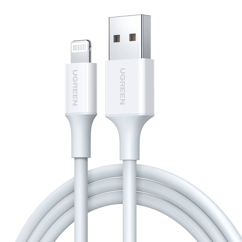 Kabel Lightning na USB UGREEN 2.4A US155, 1.5m (bijeli)