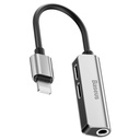 Baseus L52 audio adapter Lightning na Mini Jack 3,5 mm i 2x Lightning (srebrni)