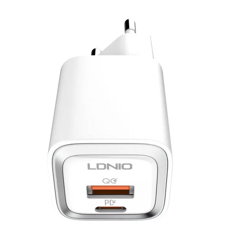 Zidni punjač LDNIO A2318M USB, USB-C + USB-C - Lightning Cable