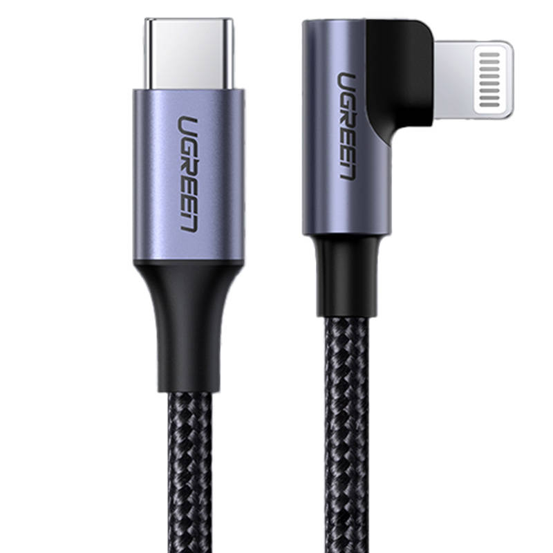 Lightning na USB-C 2.0 kutni kabel UGREEN US305, 3A, 1,5 m