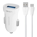 Auto punjač LDNIO DL-C17, 1x USB, 12W + Micro USB kabel (bijeli)