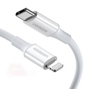 USB-C na Lightning kabel UGREEN US171, 3A, 0,25 m (bijeli)