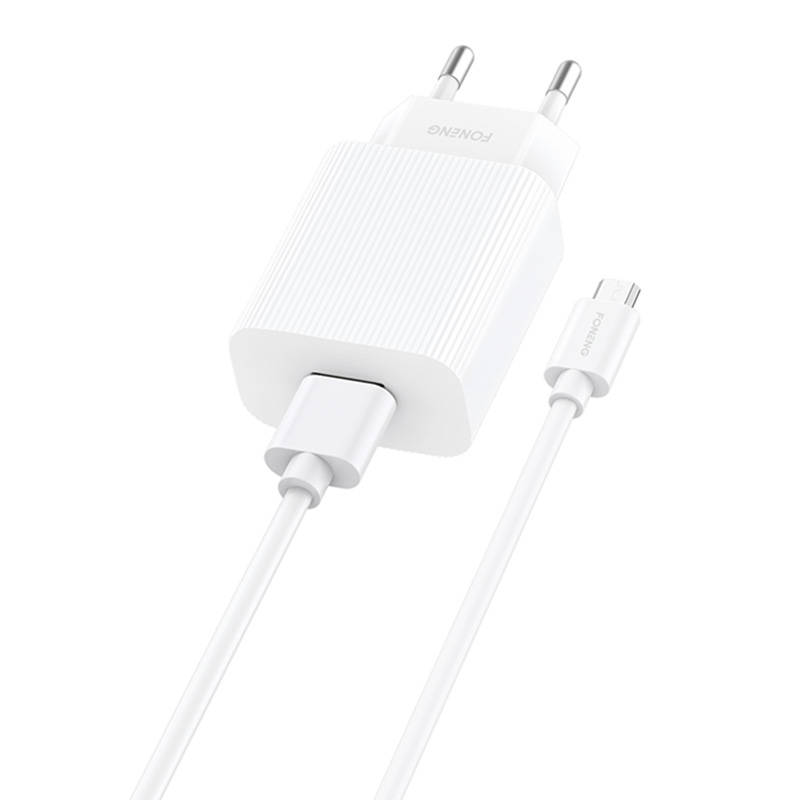 Brzi punjač Foneng 1x USB EU46 QC 3.0+ USB Type C kabel (paket od 5 komada)