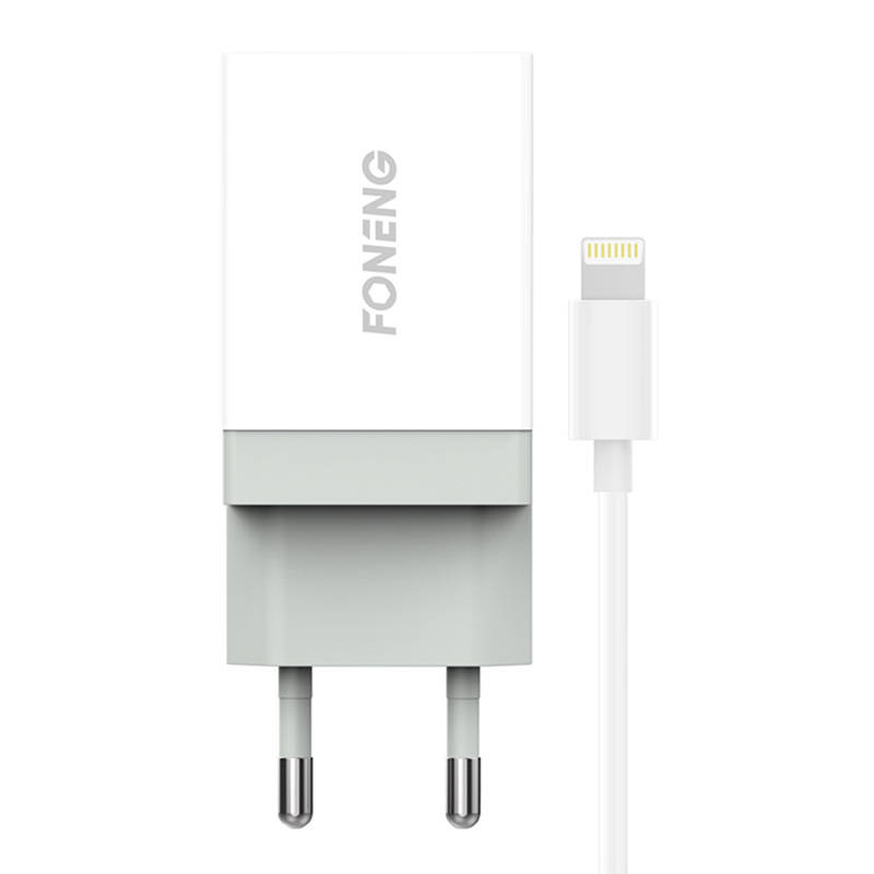 Punjač Foneng 1x USB K210 + USB Lightning kabel