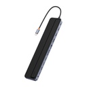 Hub 12w1 Baseus EliteJoy Gen2 serija USB-C do 2xHDMI+ 3xUSB 3.0+ PD+ DP+ SD/TF+ RJ45+Type-C+ 3,5 mm (tamno siva)