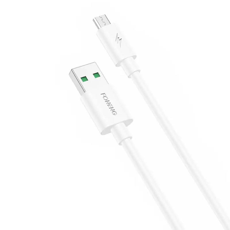 Foneng X67 USB na mikro USB kabel, 5A, 1m (bijeli)