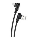 Foneng X70 kutni USB na mikro USB kabel, 3 A, 1 m (crni) (paket od 5 komada)
